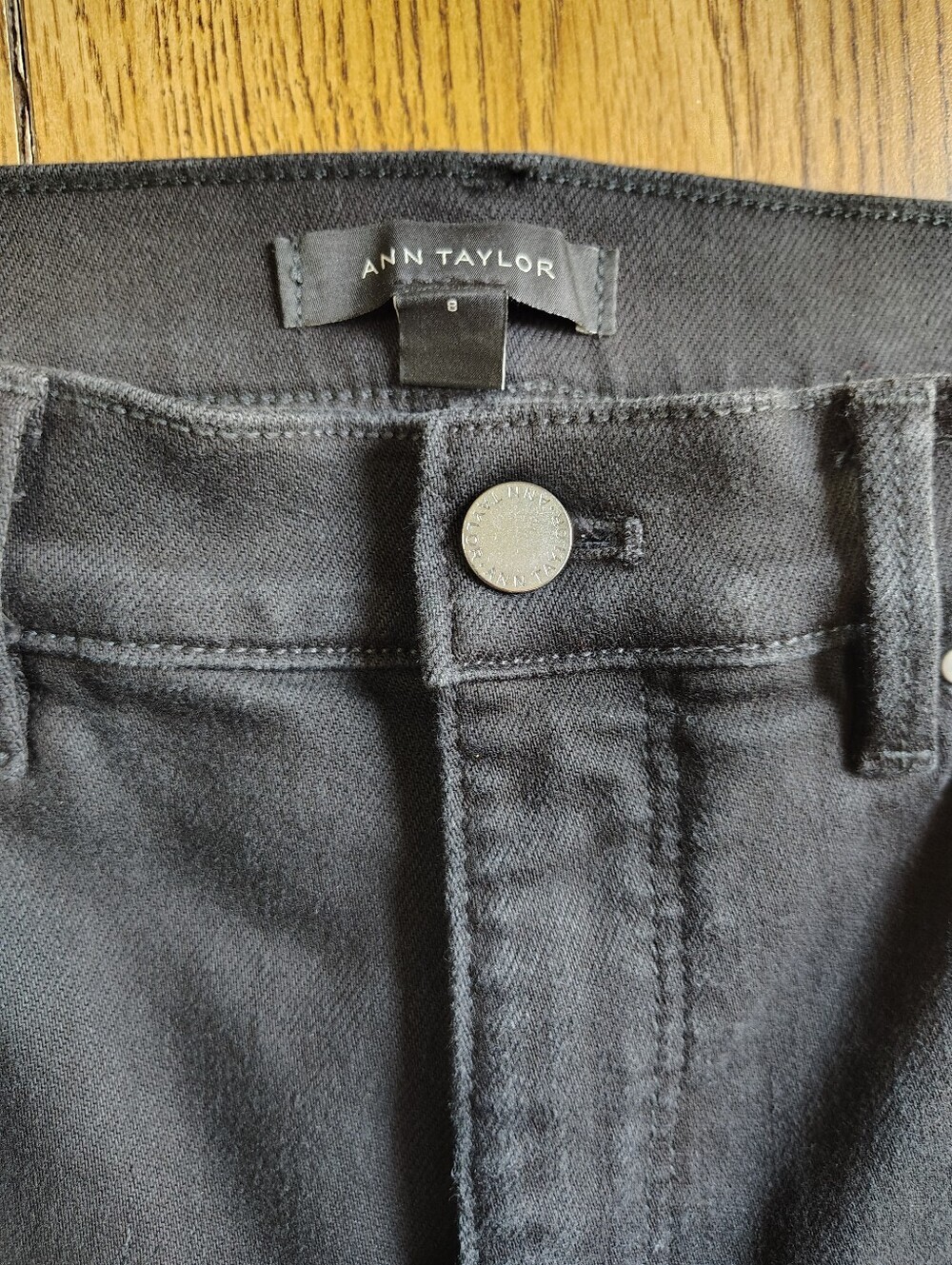 Ann Taylor The Boot Cut High Rise Women's Denim Jeans Black Stretch sz 8. - Picture 8 of 16
